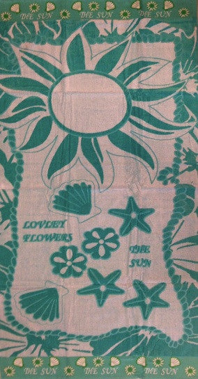 Thick Oversized Aqua Sun Beach Towel