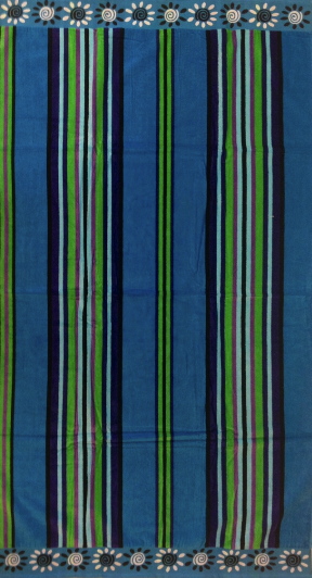 Thick Oversized Blue and Purple Stripe Beach Towel