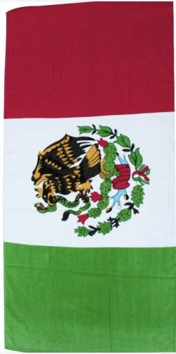 Mexican Flag Beach Towel