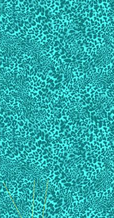Aqua Leopard Print Beach Towel
